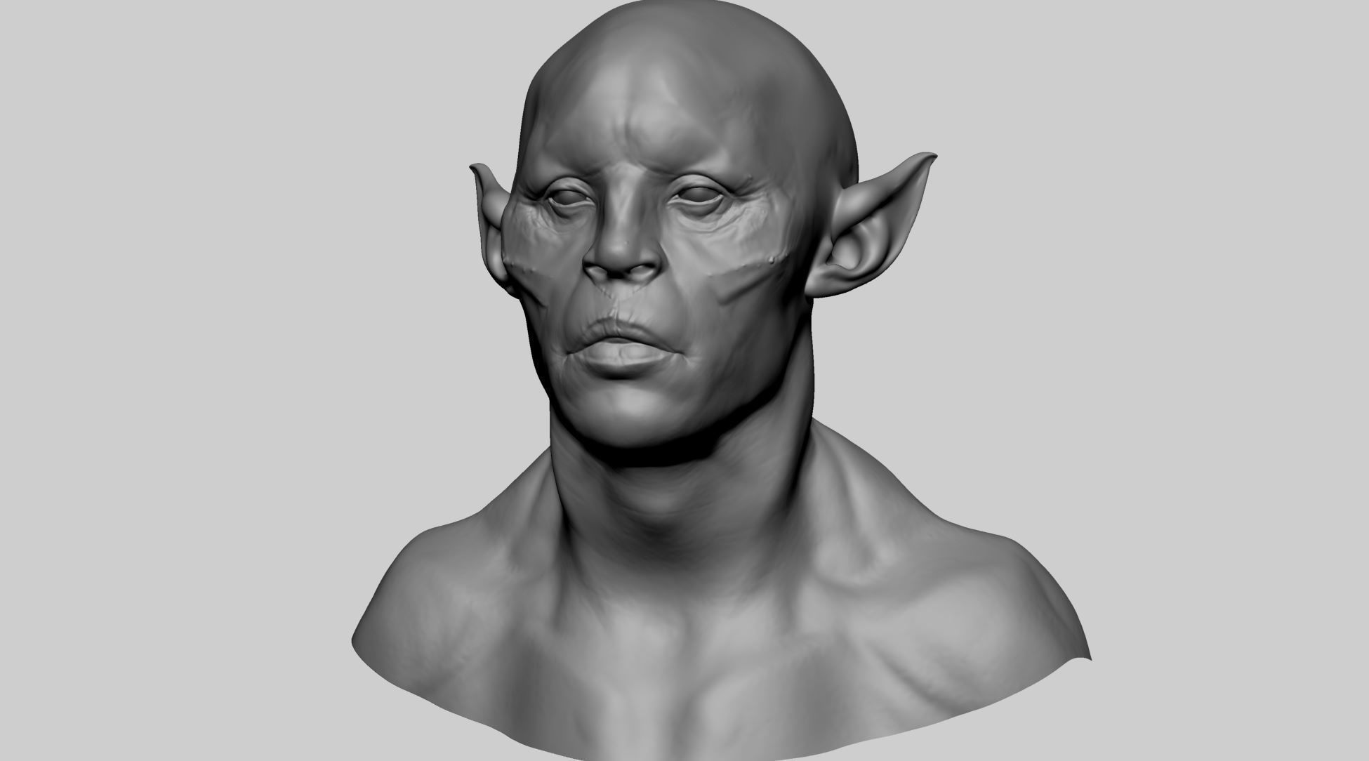 Creature Head C 3D model_7