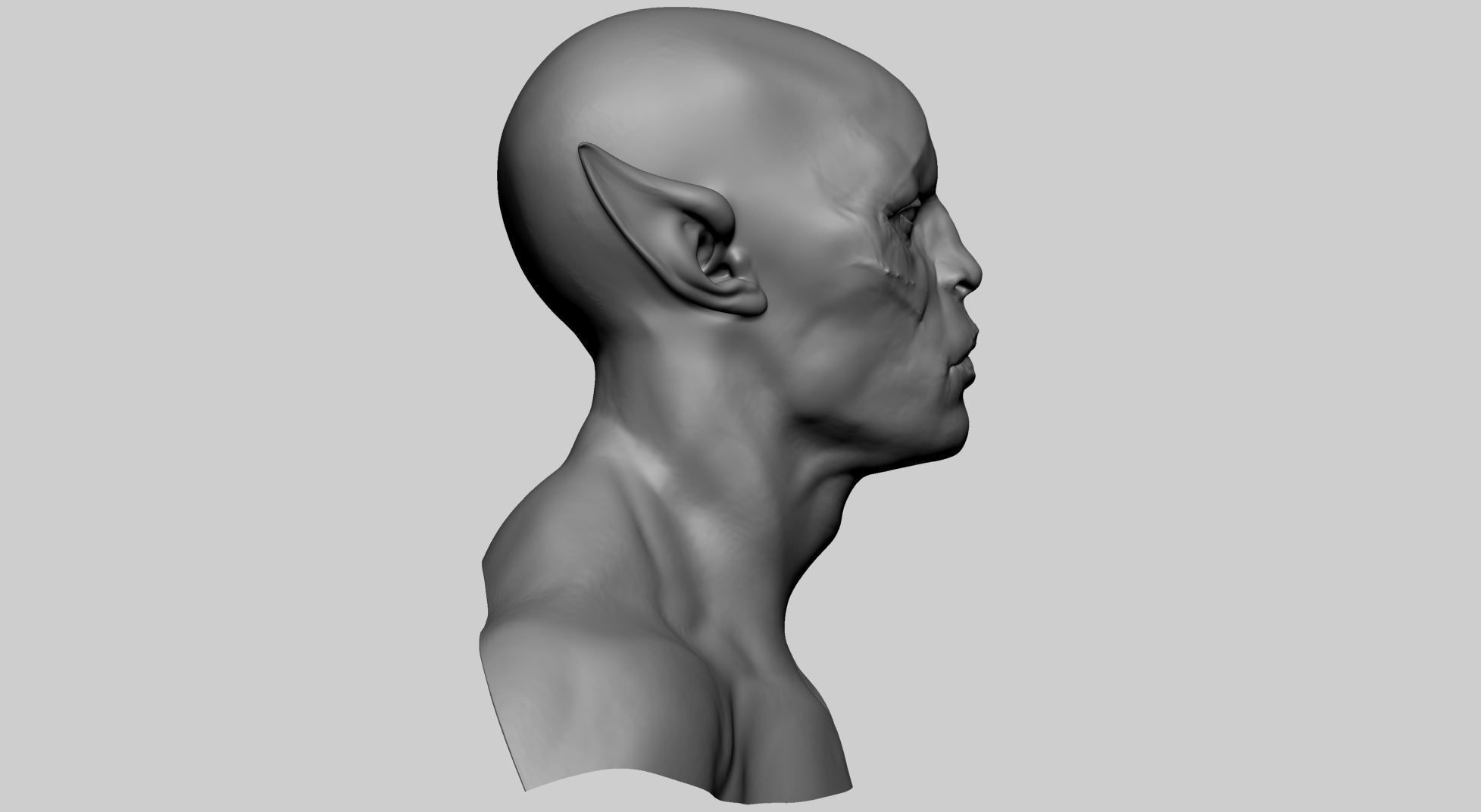 Creature Head C 3D model_3