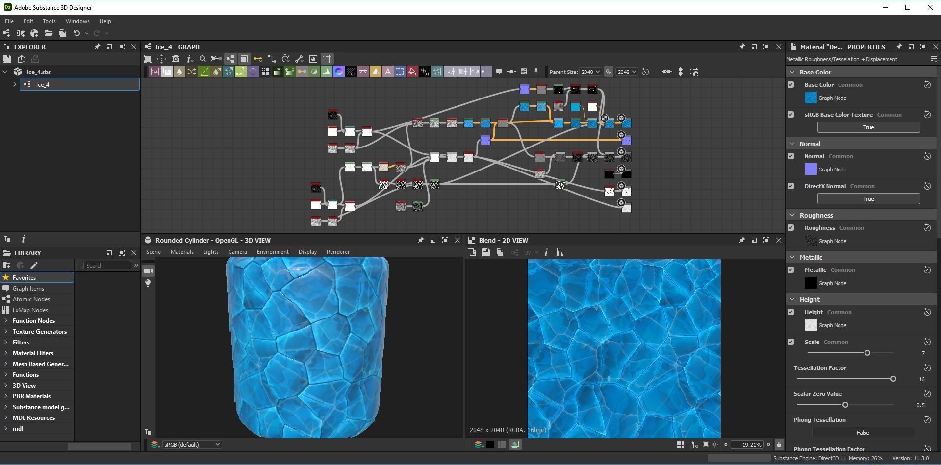 Snow Ice Stylized 4 Ground Seamless PBR Texture Texture_6