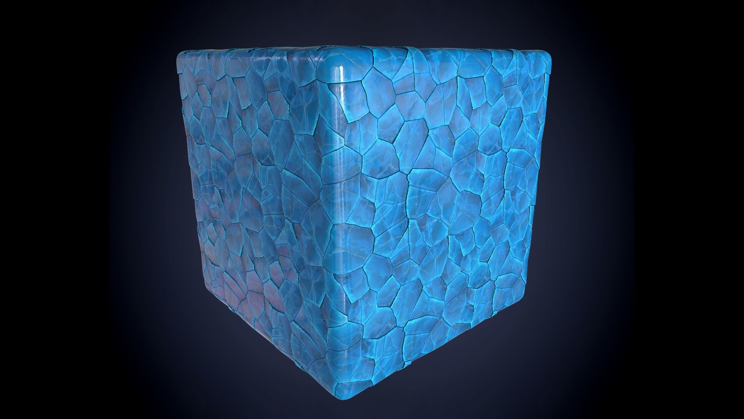 Snow Ice Stylized 4 Ground Seamless PBR Texture Texture_5