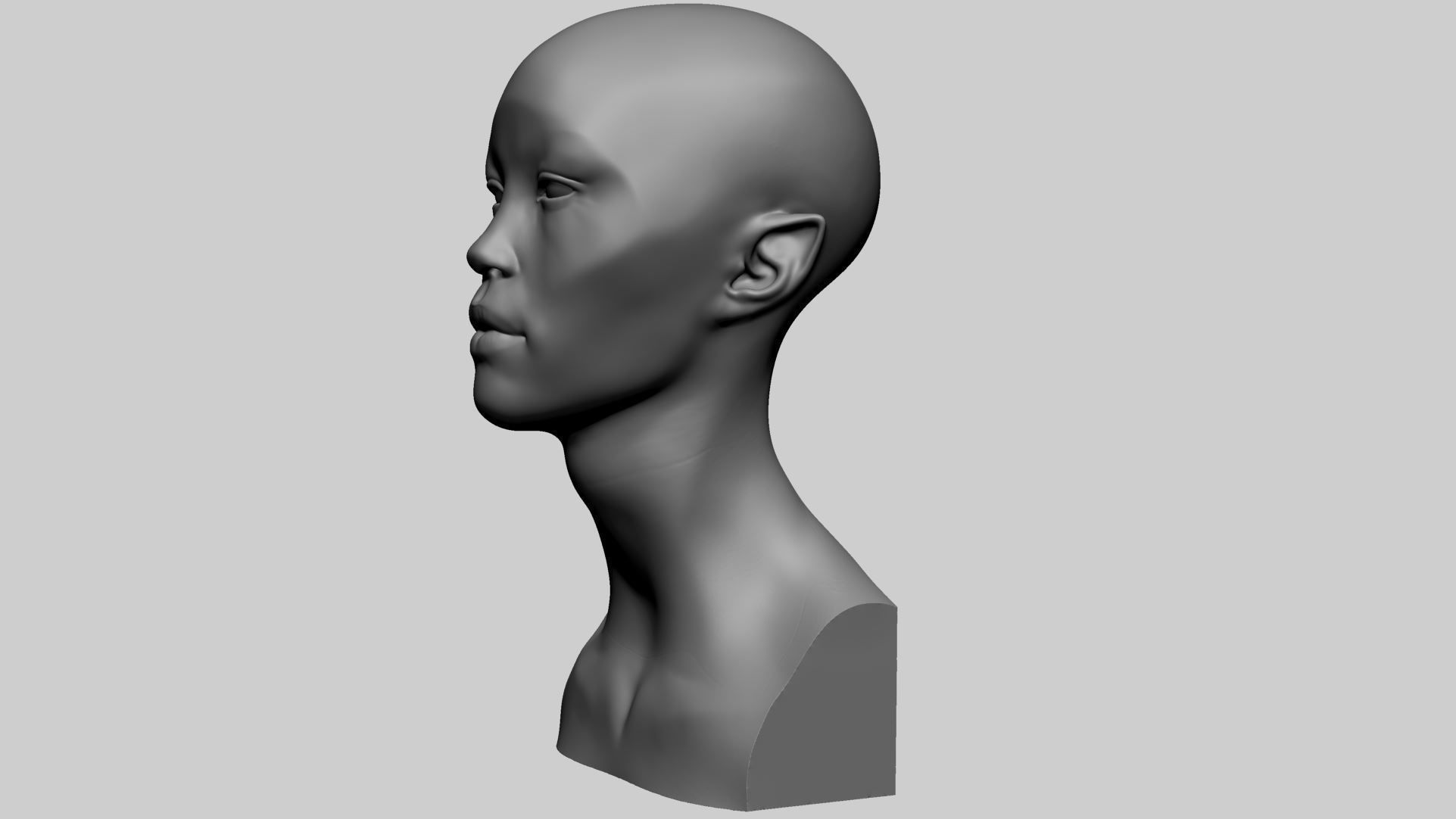 Fantasy Female Head C 3D model_6