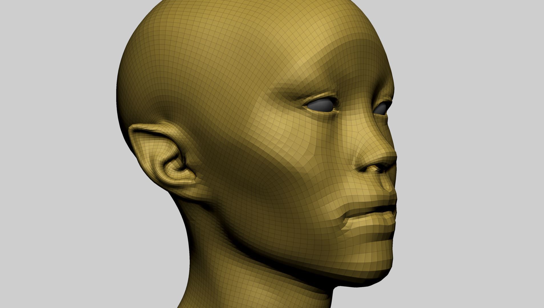Fantasy Female Head C 3D model_11