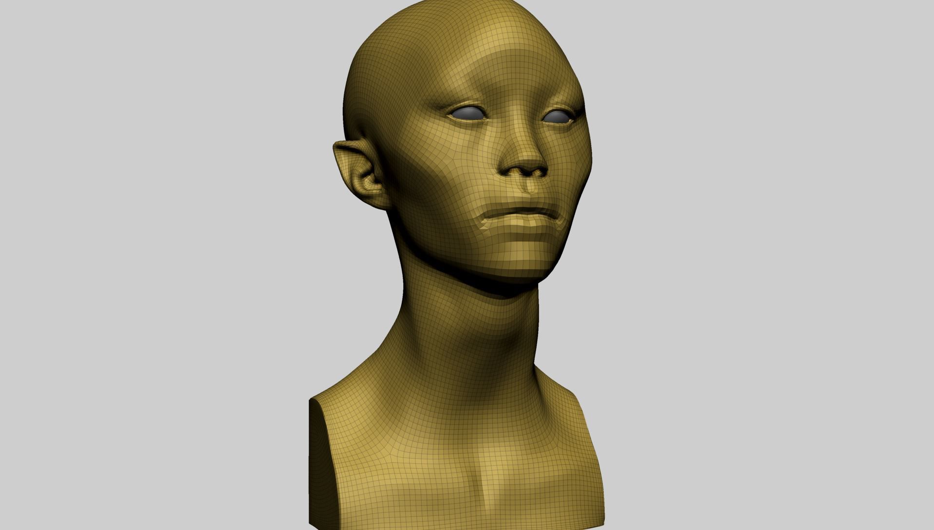 Fantasy Female Head C 3D model_10