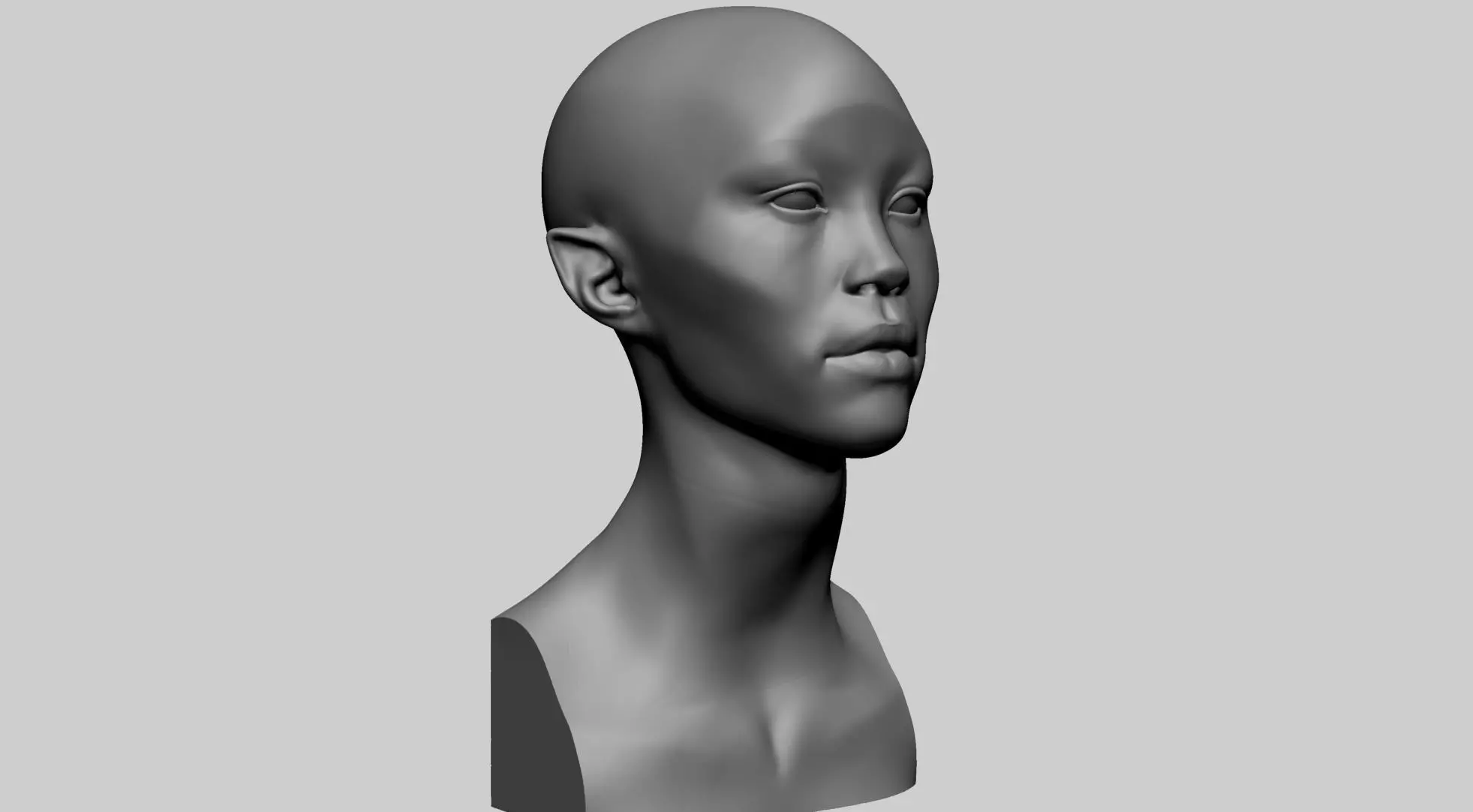 Fantasy Female Head C 3D model_0