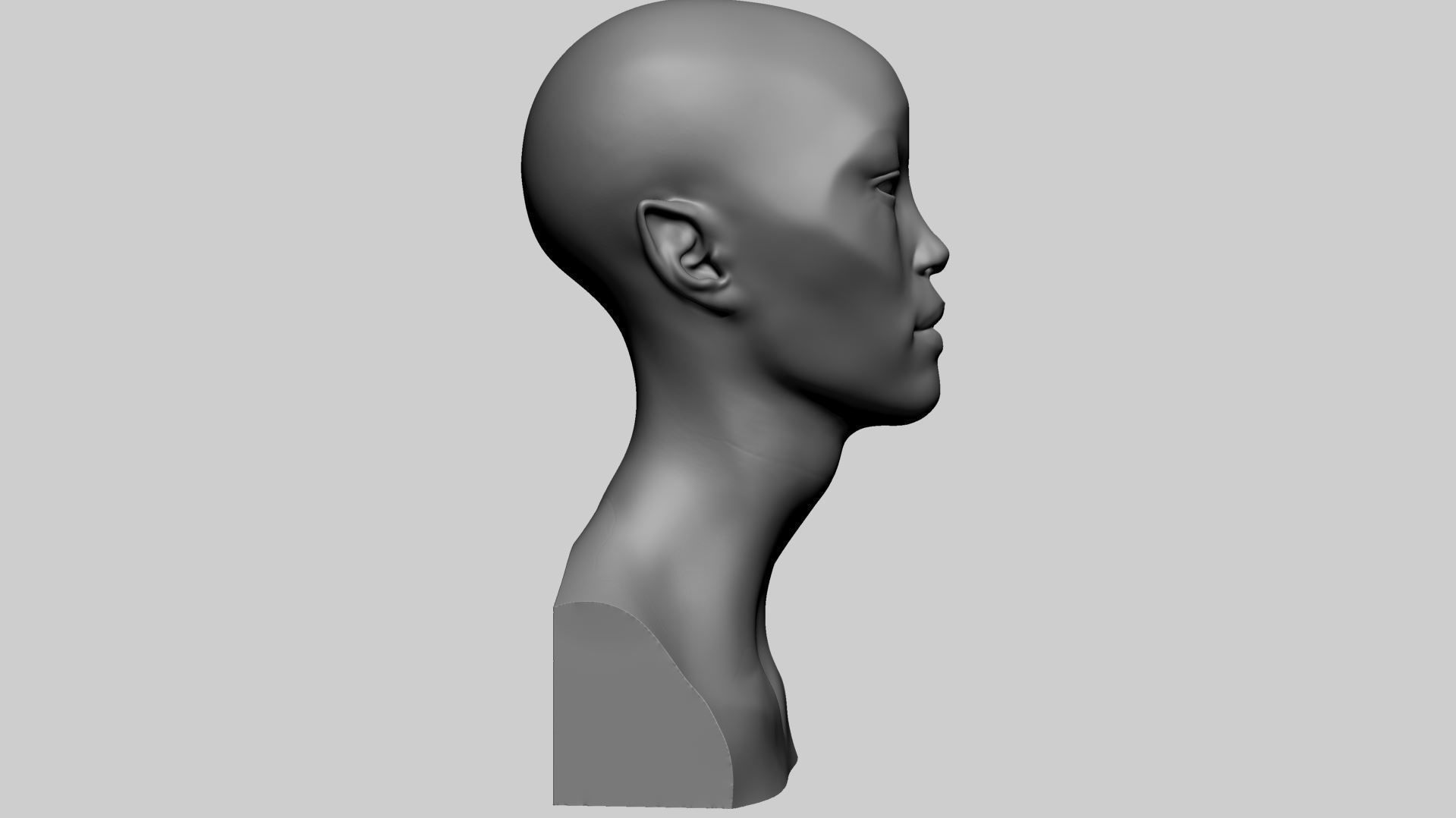 Fantasy Female Head C 3D model_2