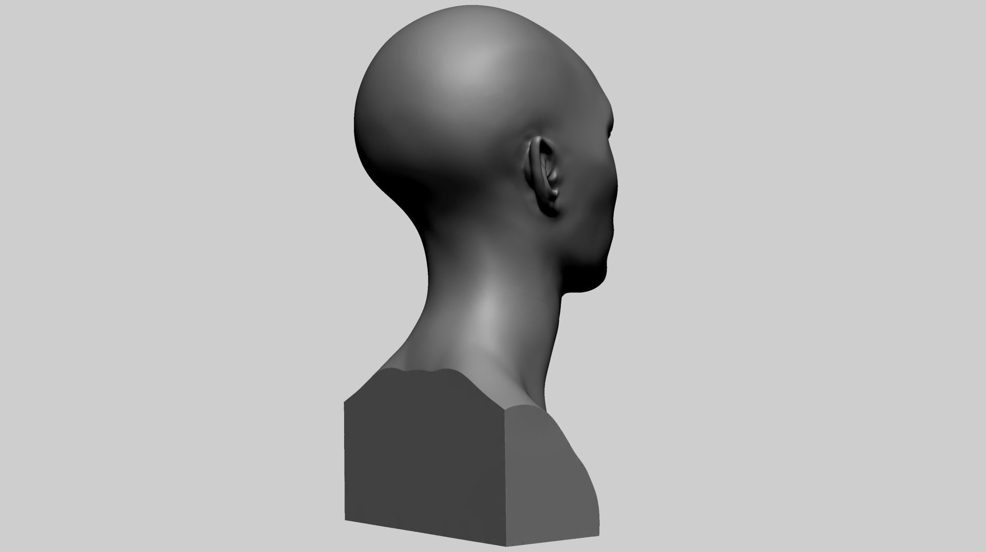 Fantasy Female Head C 3D model_3