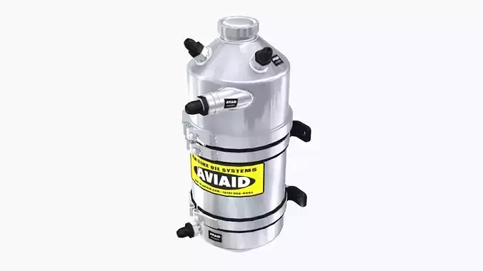 Aviaid Dry Sump Oil Tank Low-poly 3D model