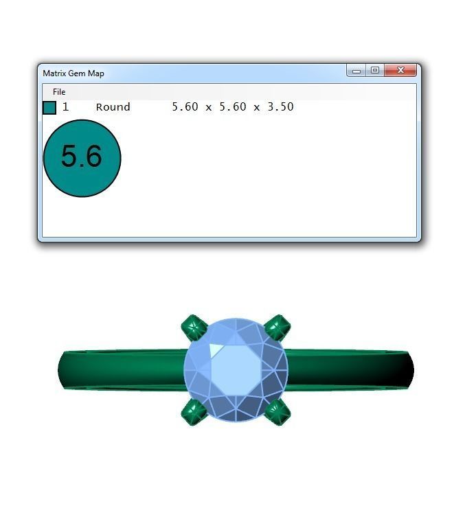 Ring079 solitaire engagement ring gold 3D print model_6