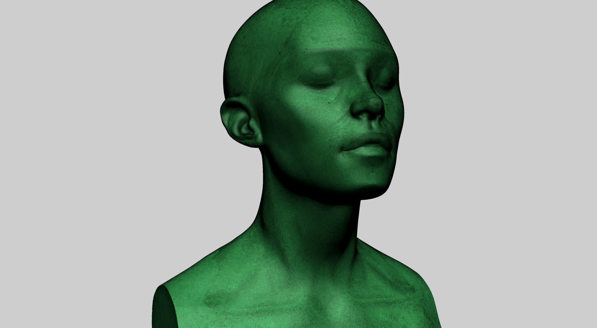 Female Head Form 3D model_10