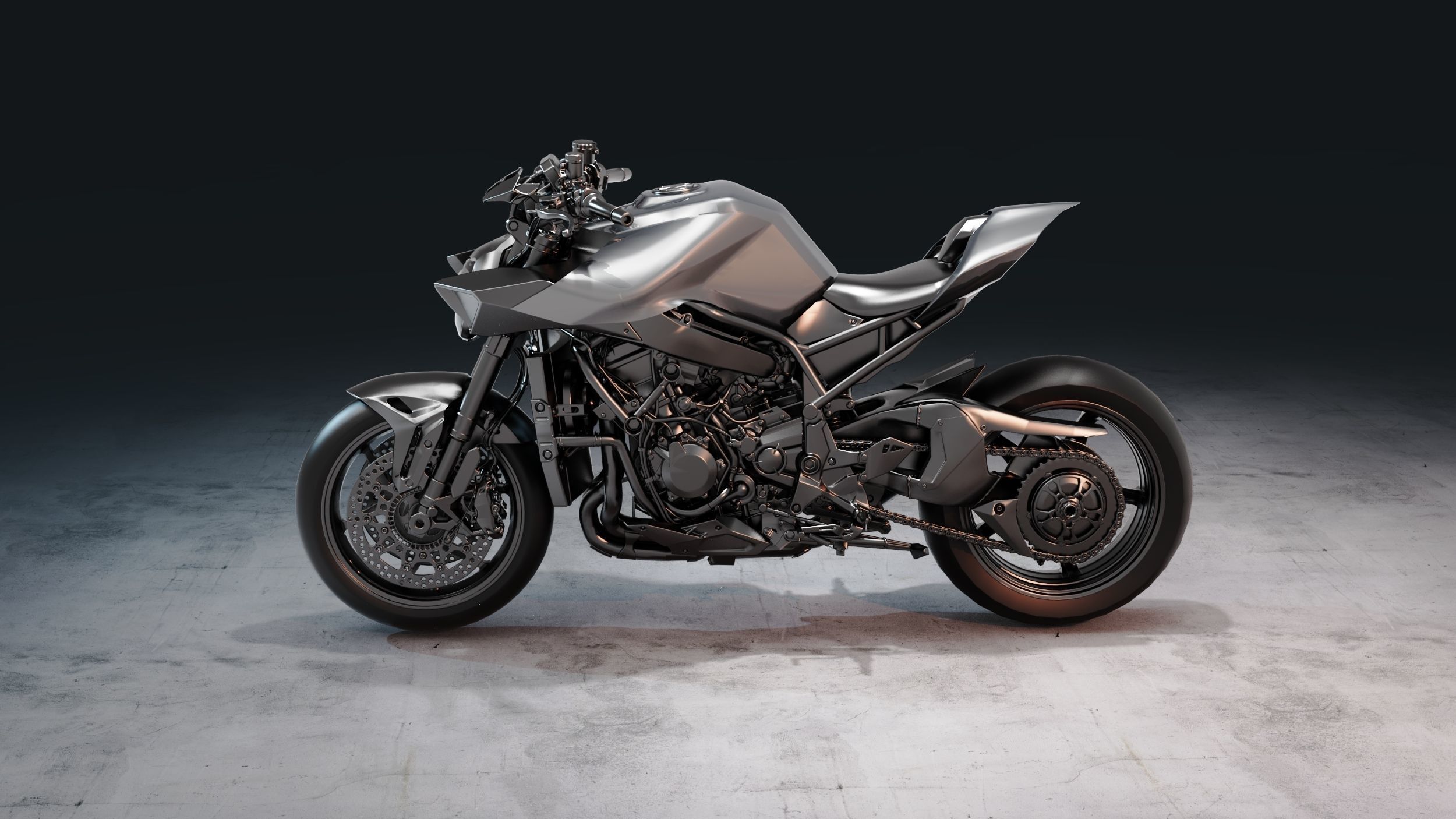  Kawasaki ZH2  3D model_1