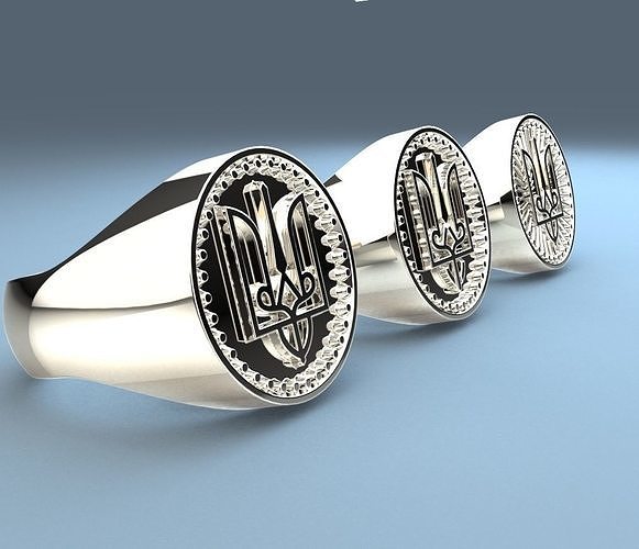 Ring Ukrainian Trident 3D print model