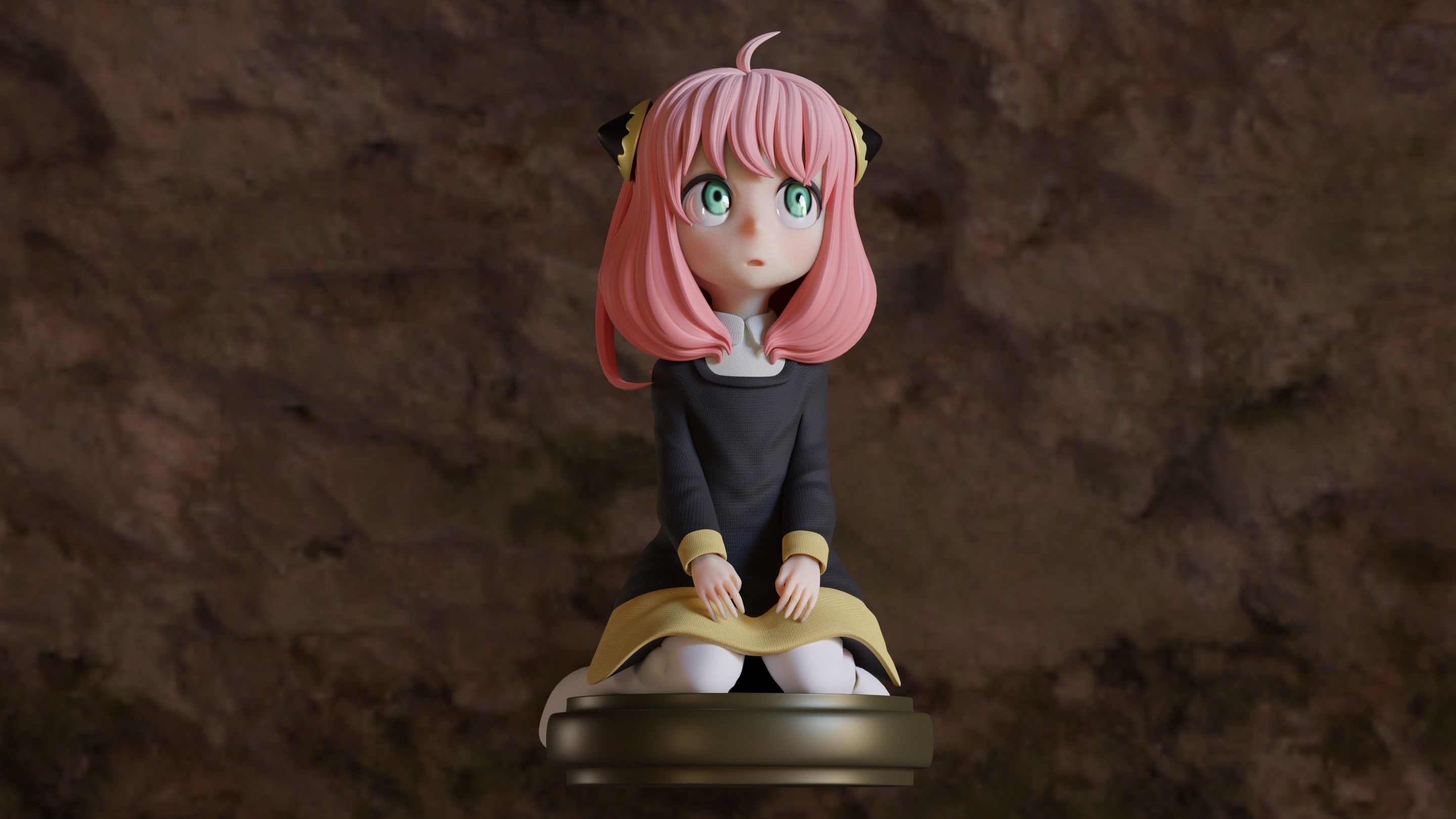 anya forger spy x family anime 3d figure 3D print model_4
