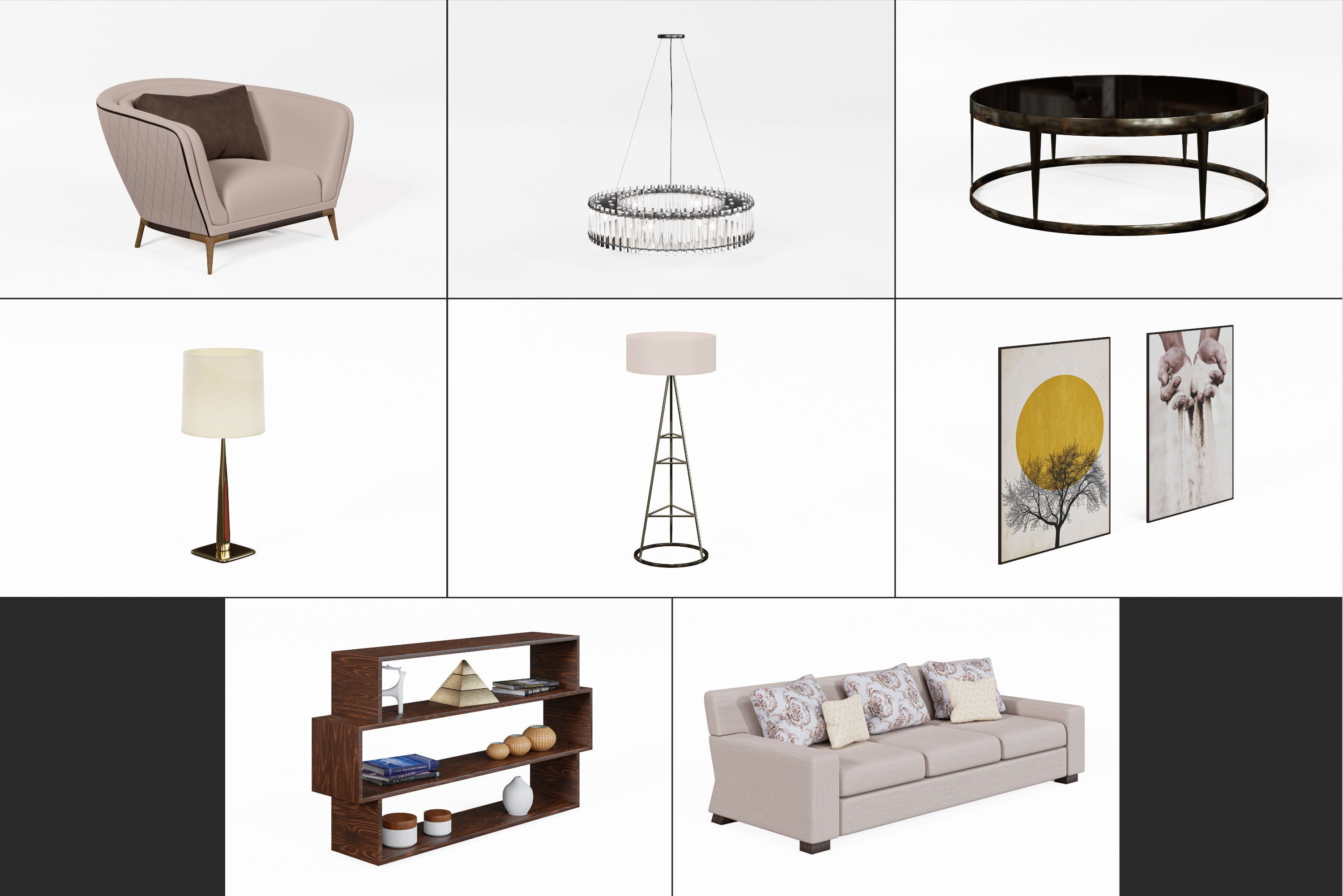 Modern Furniture 3D Model Collection_1