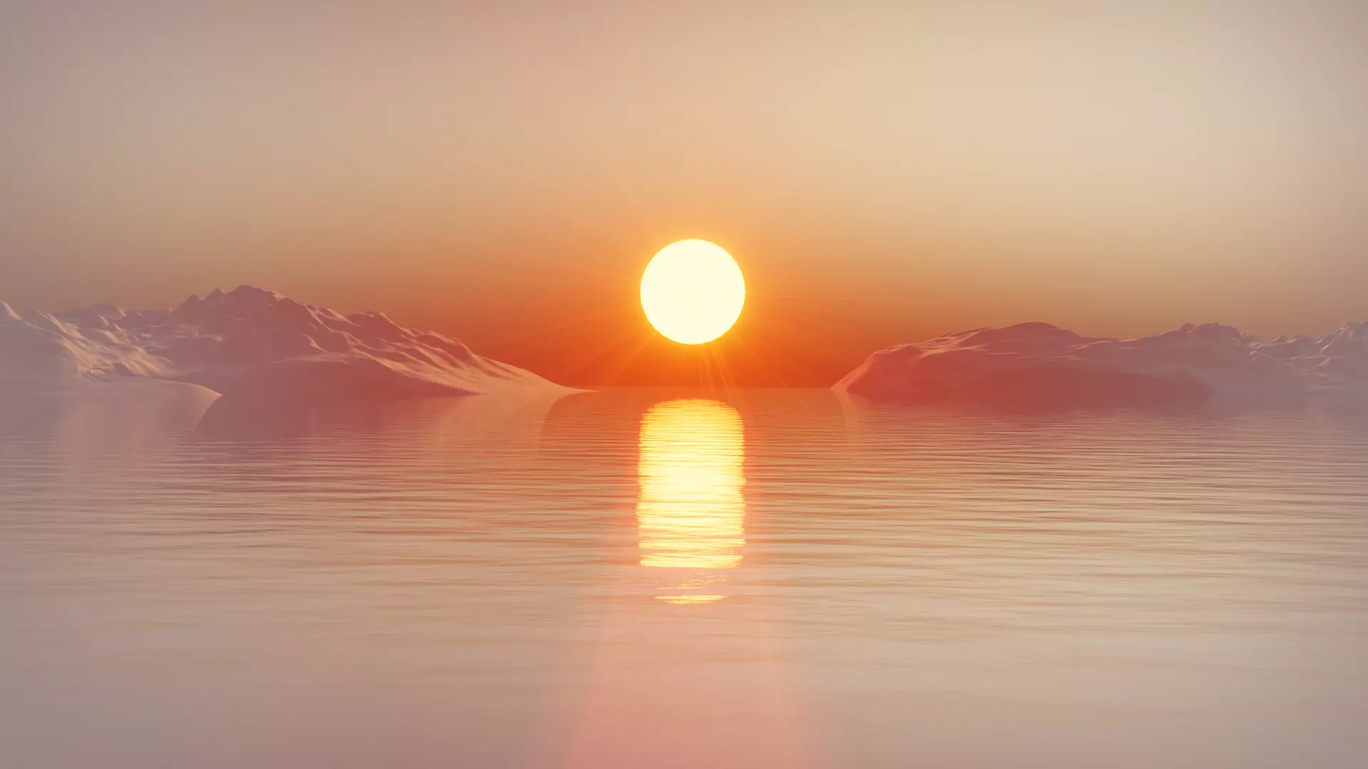Ocean Sunset 3D model_0
