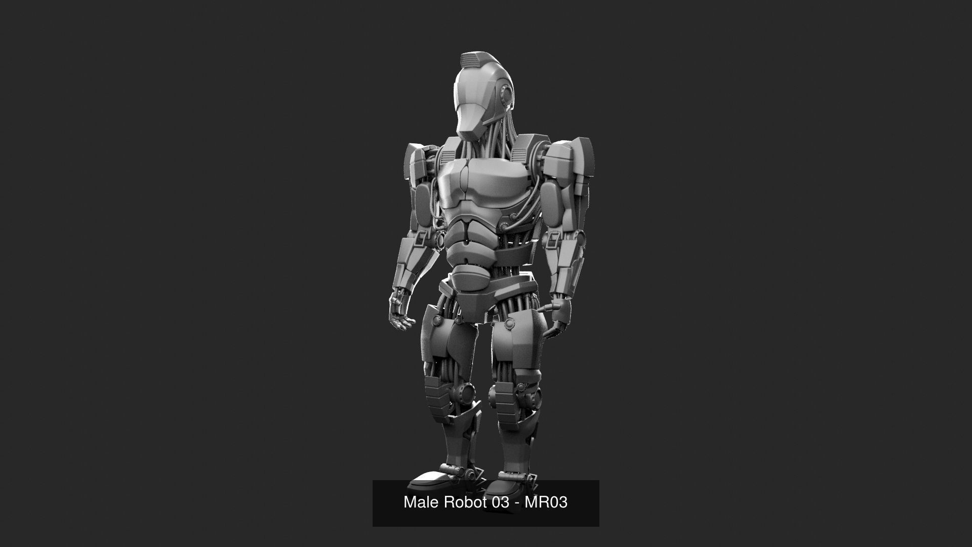 Male Robot Characters 3D Model Collection_6