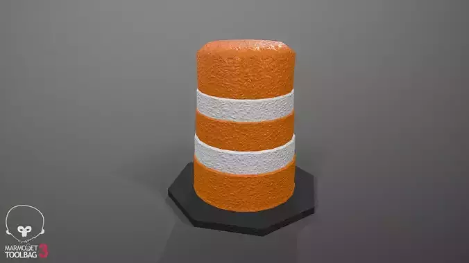 Large traffic cone Free low-poly 3D model