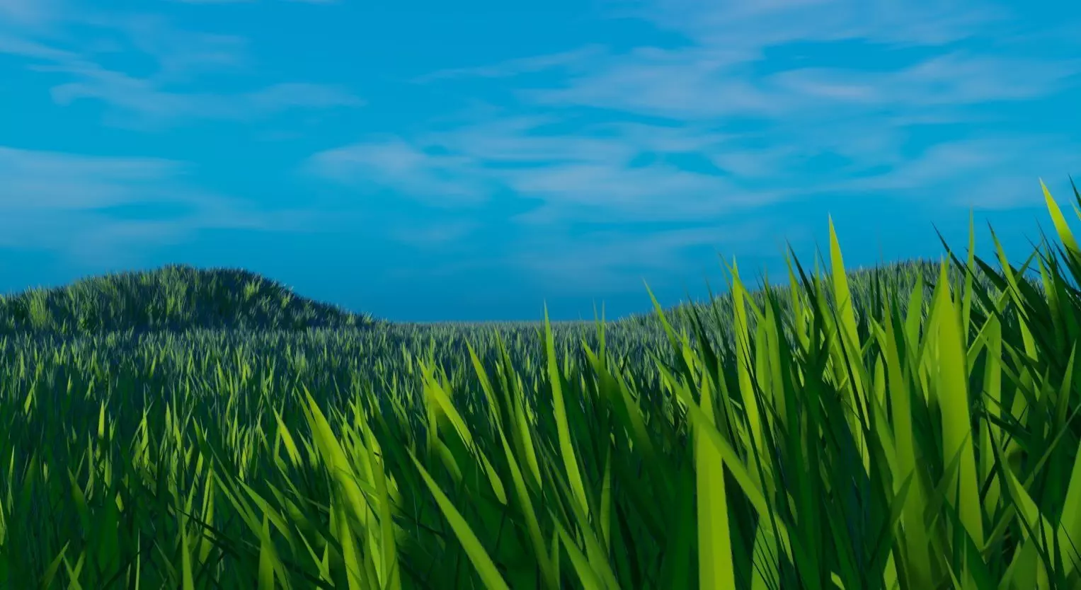 Game Engine Grass Low-poly 3D model