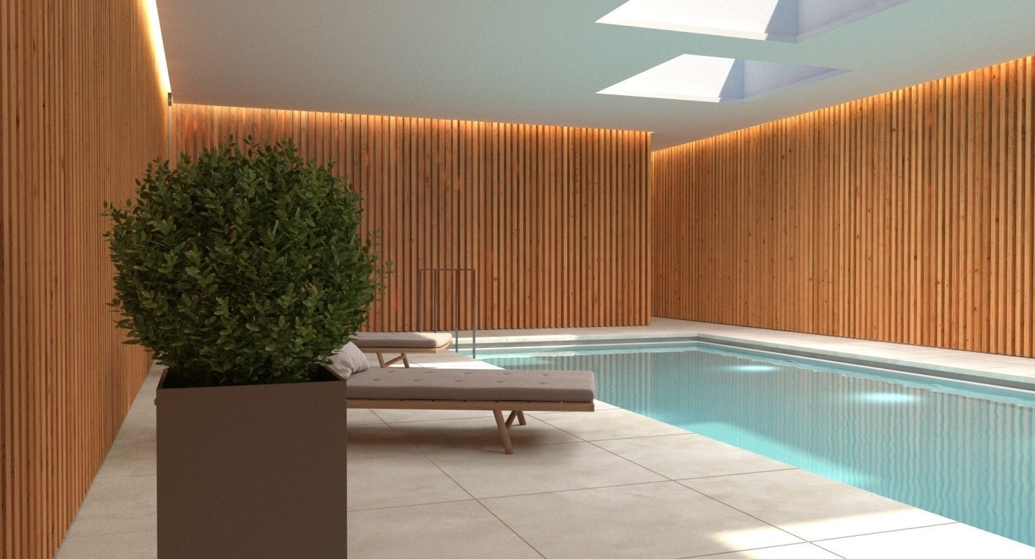 Swimming Pool Scene 3D model_11