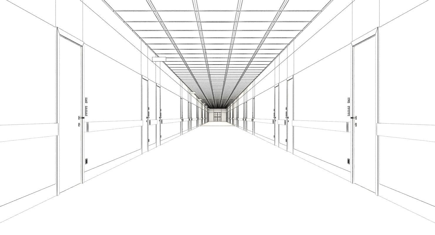 Hallway 11 3D model_9
