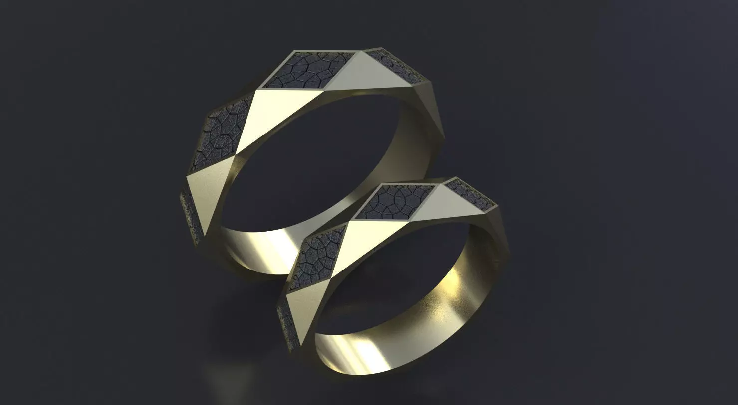 Band-rings with pattern 3D print model or CNC model 3D print model_0