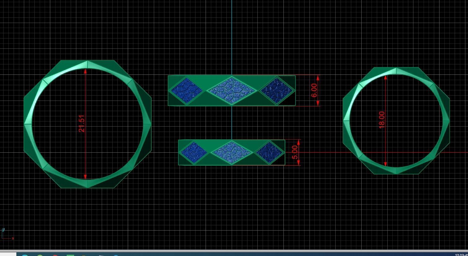 Band-rings with pattern 3D print model or CNC model 3D print model_10
