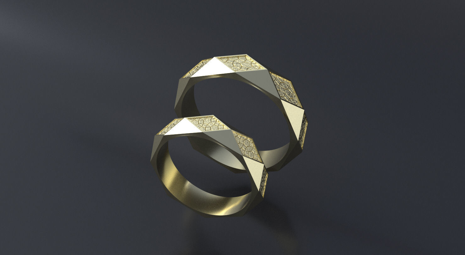 Band-rings with pattern 3D print model or CNC model 3D print model_2