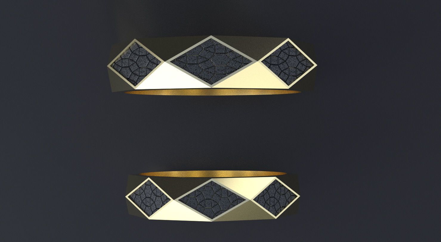 Band-rings with pattern 3D print model or CNC model 3D print model_1