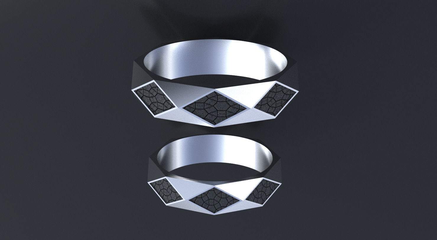 Band-rings with pattern 3D print model or CNC model 3D print model_8