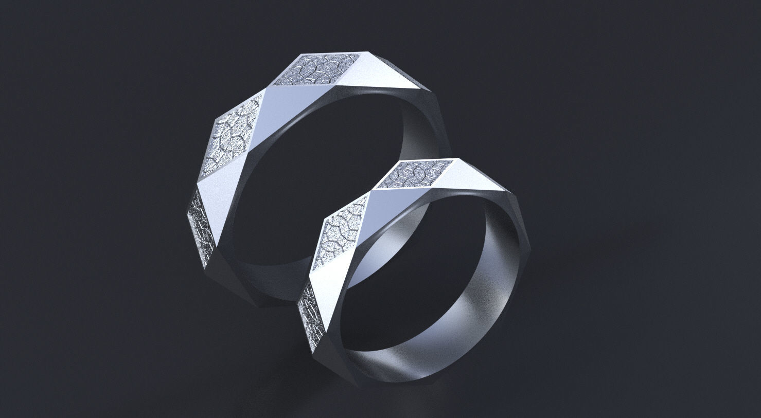 Band-rings with pattern 3D print model or CNC model 3D print model_6