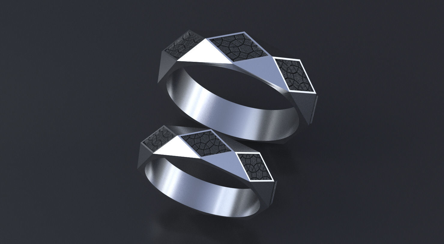 Band-rings with pattern 3D print model or CNC model 3D print model_7