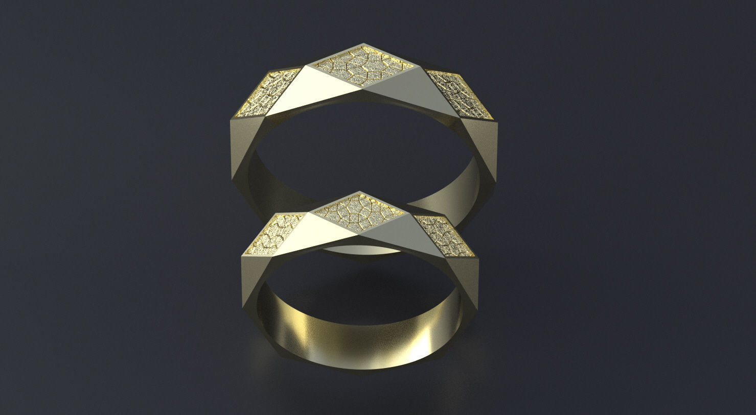Band-rings with pattern 3D print model or CNC model 3D print model_3