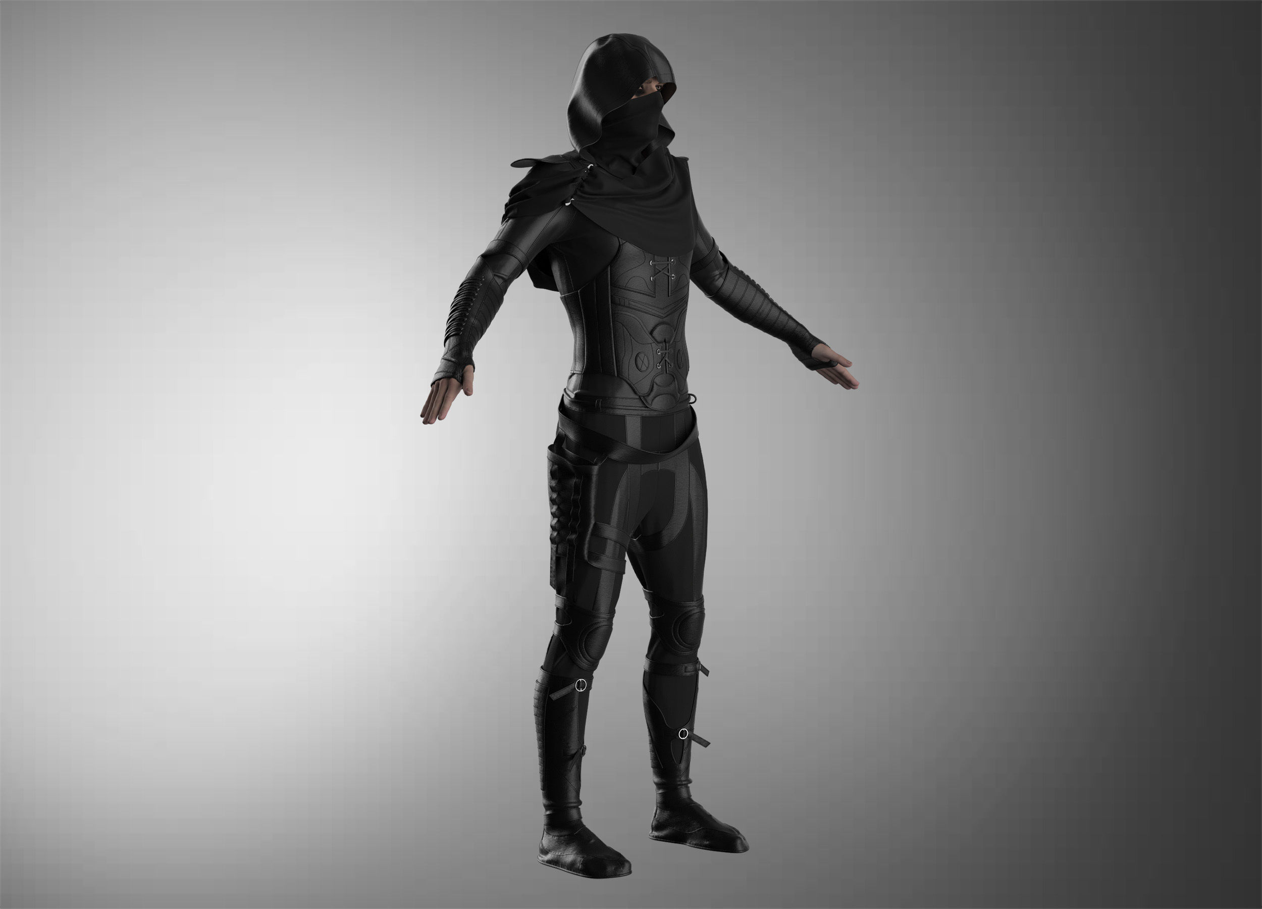 Assassin star wars ninja 3D model_11