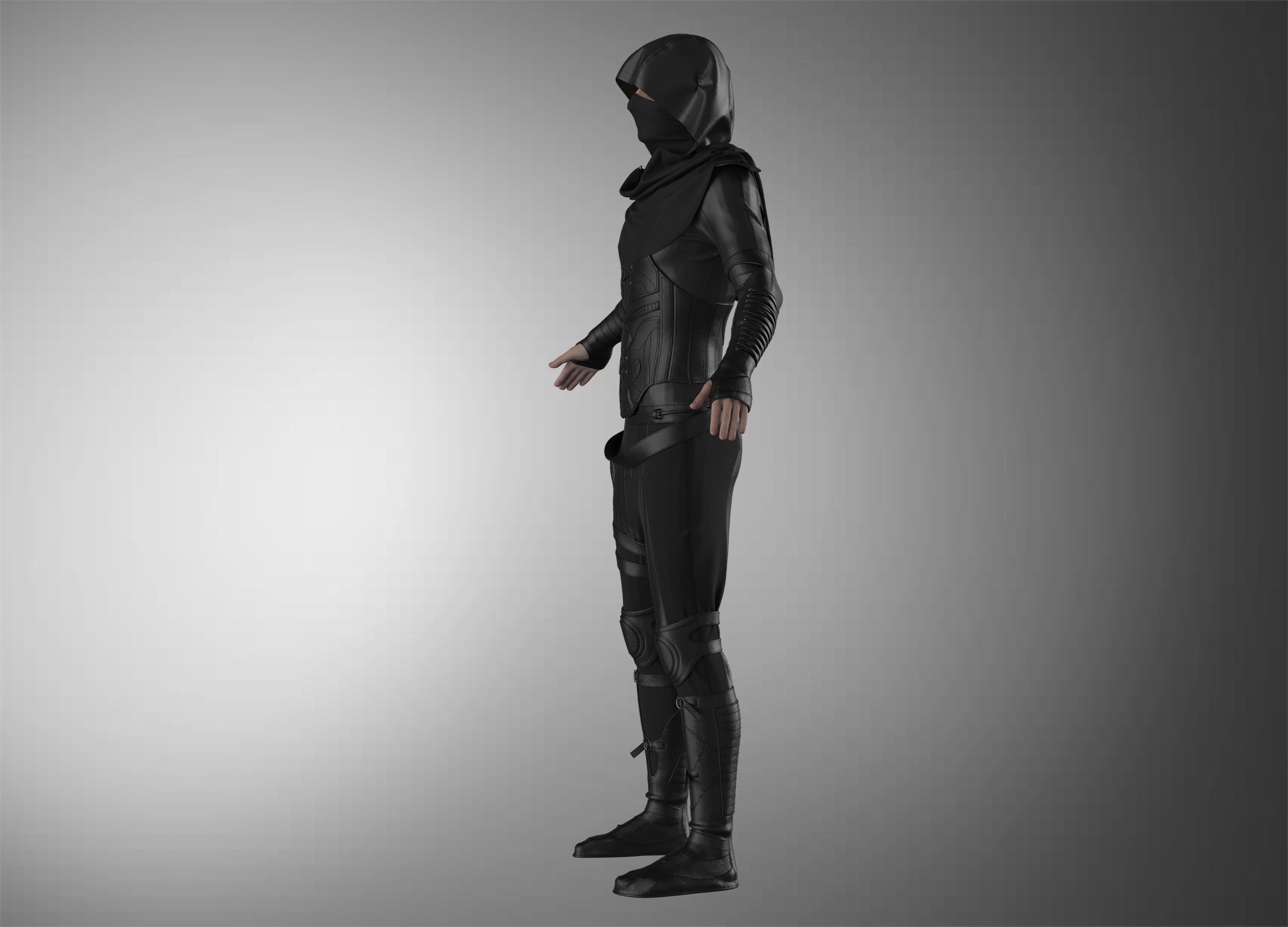 Assassin star wars ninja 3D model_19