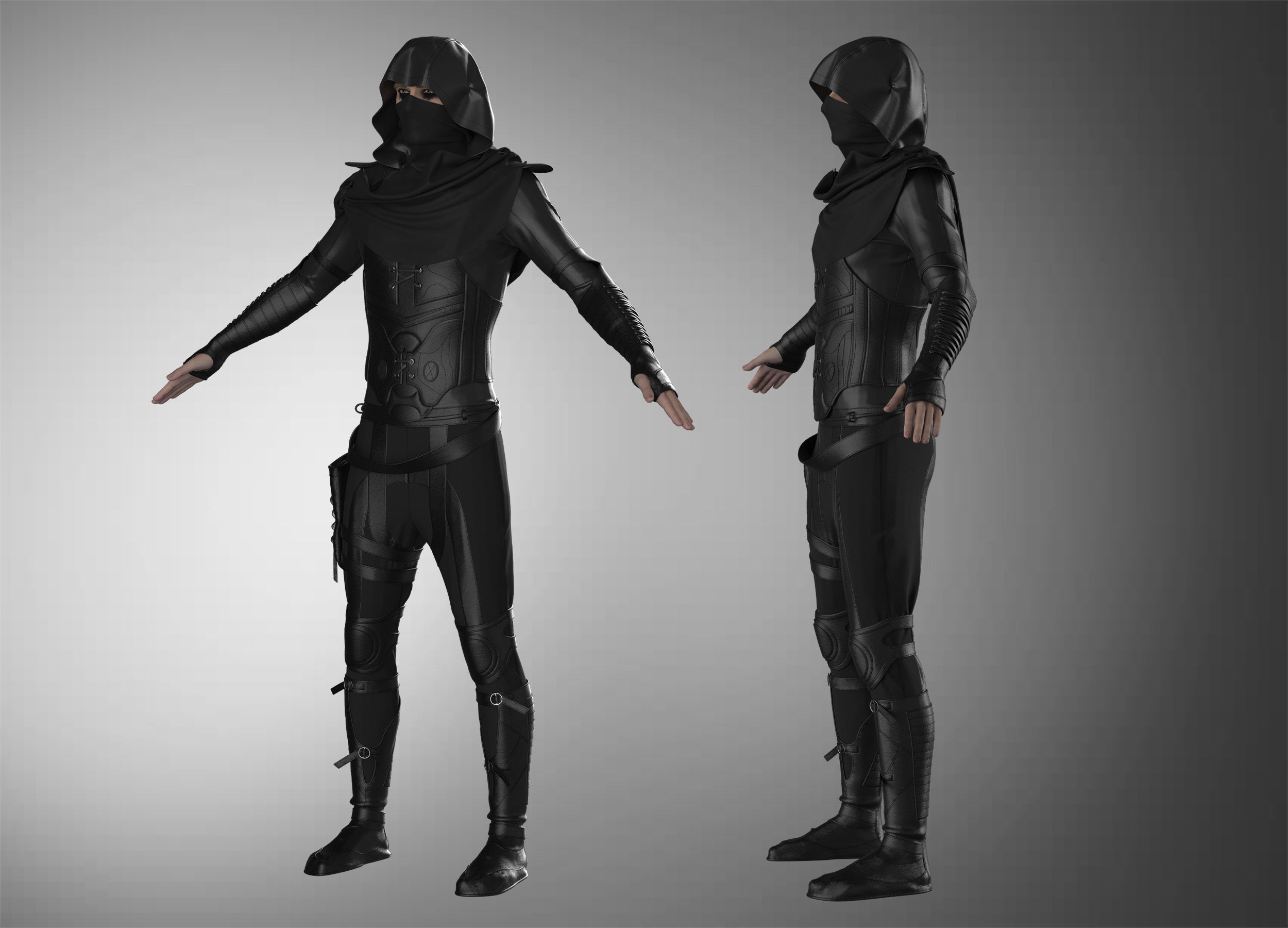 Assassin star wars ninja 3D model_3