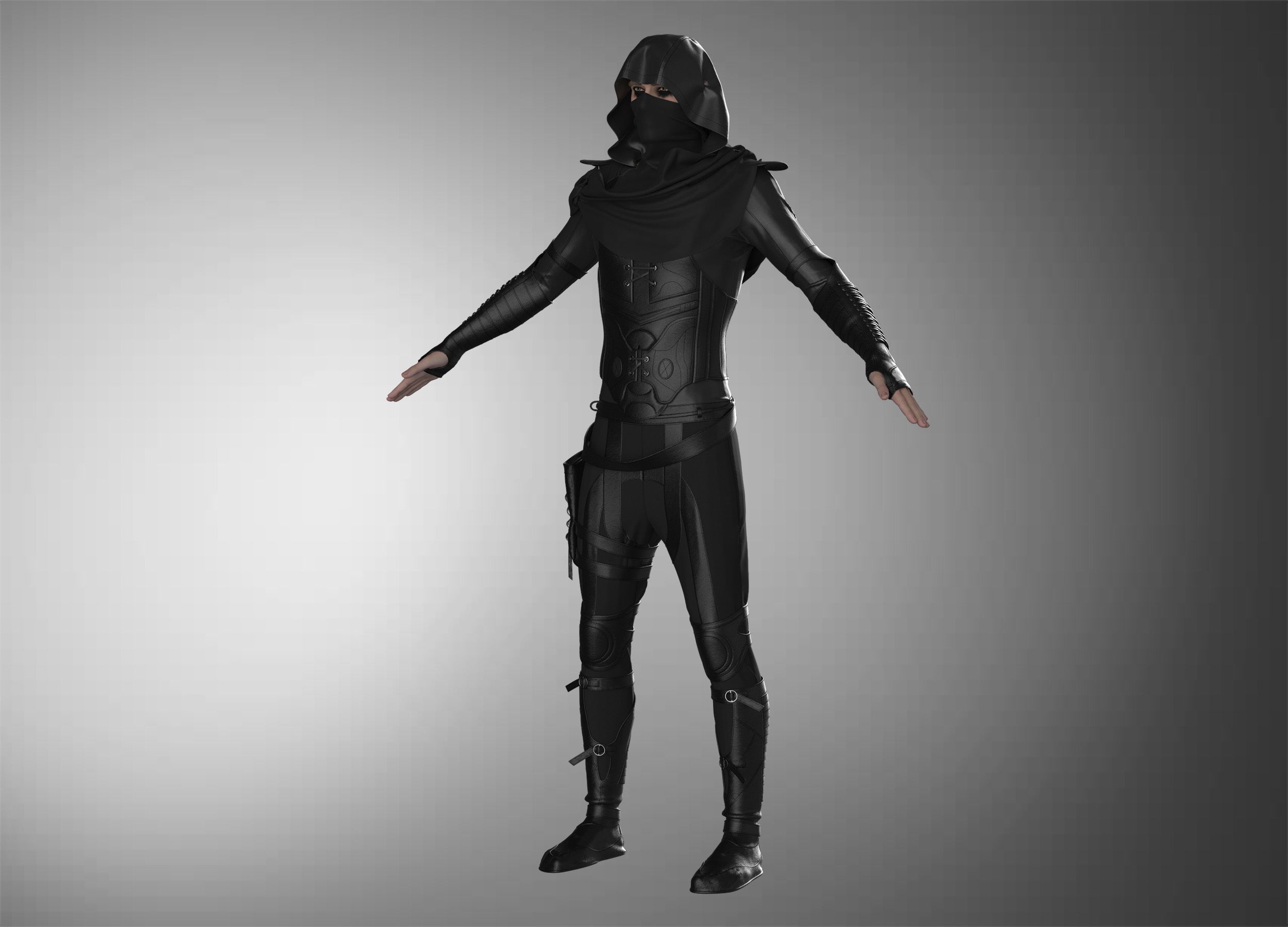Assassin star wars ninja 3D model_20
