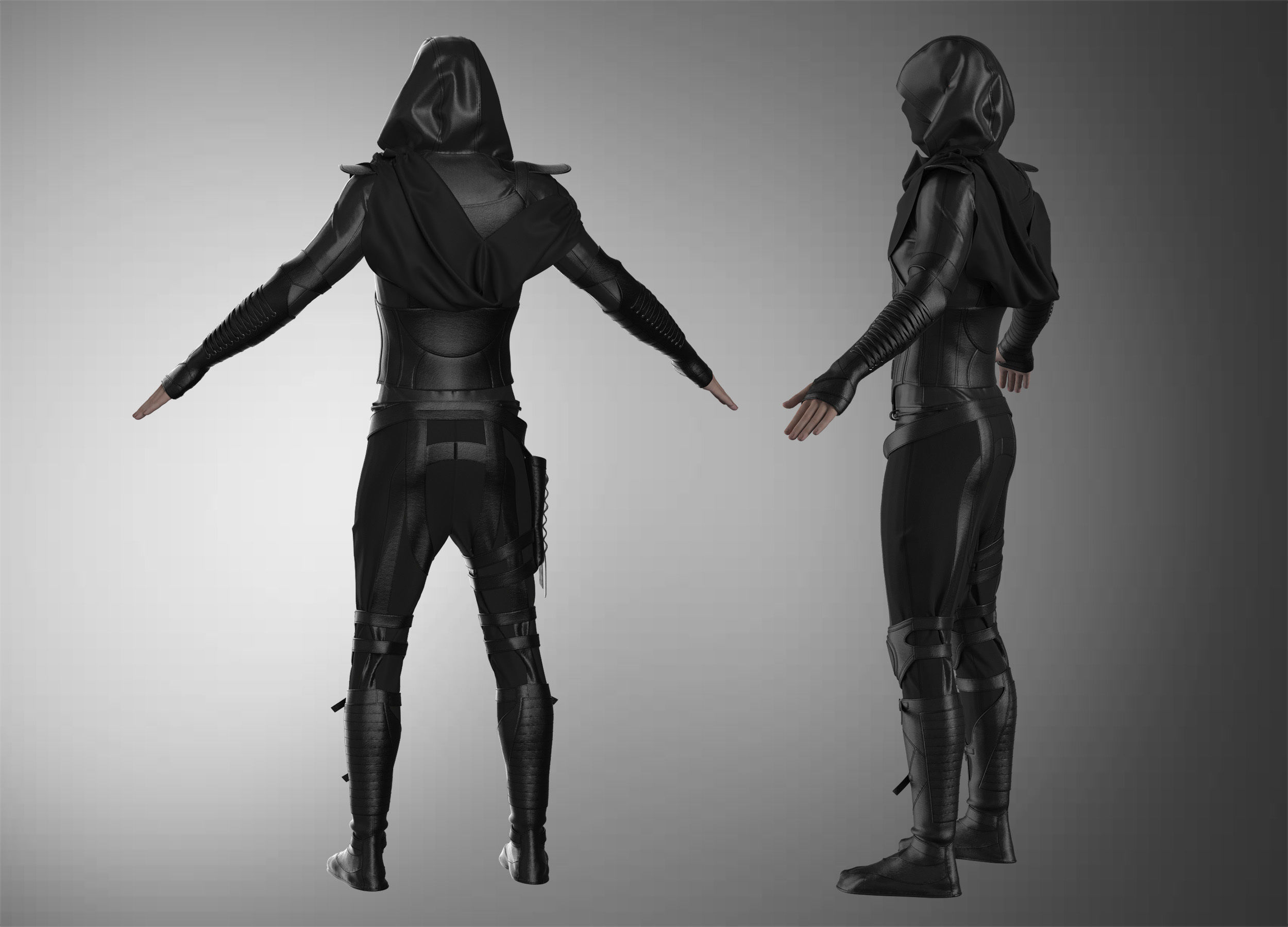 Assassin star wars ninja 3D model_2