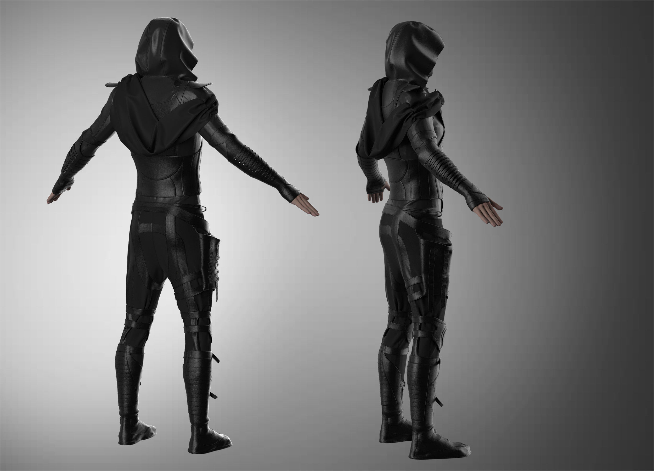 Assassin star wars ninja 3D model_1