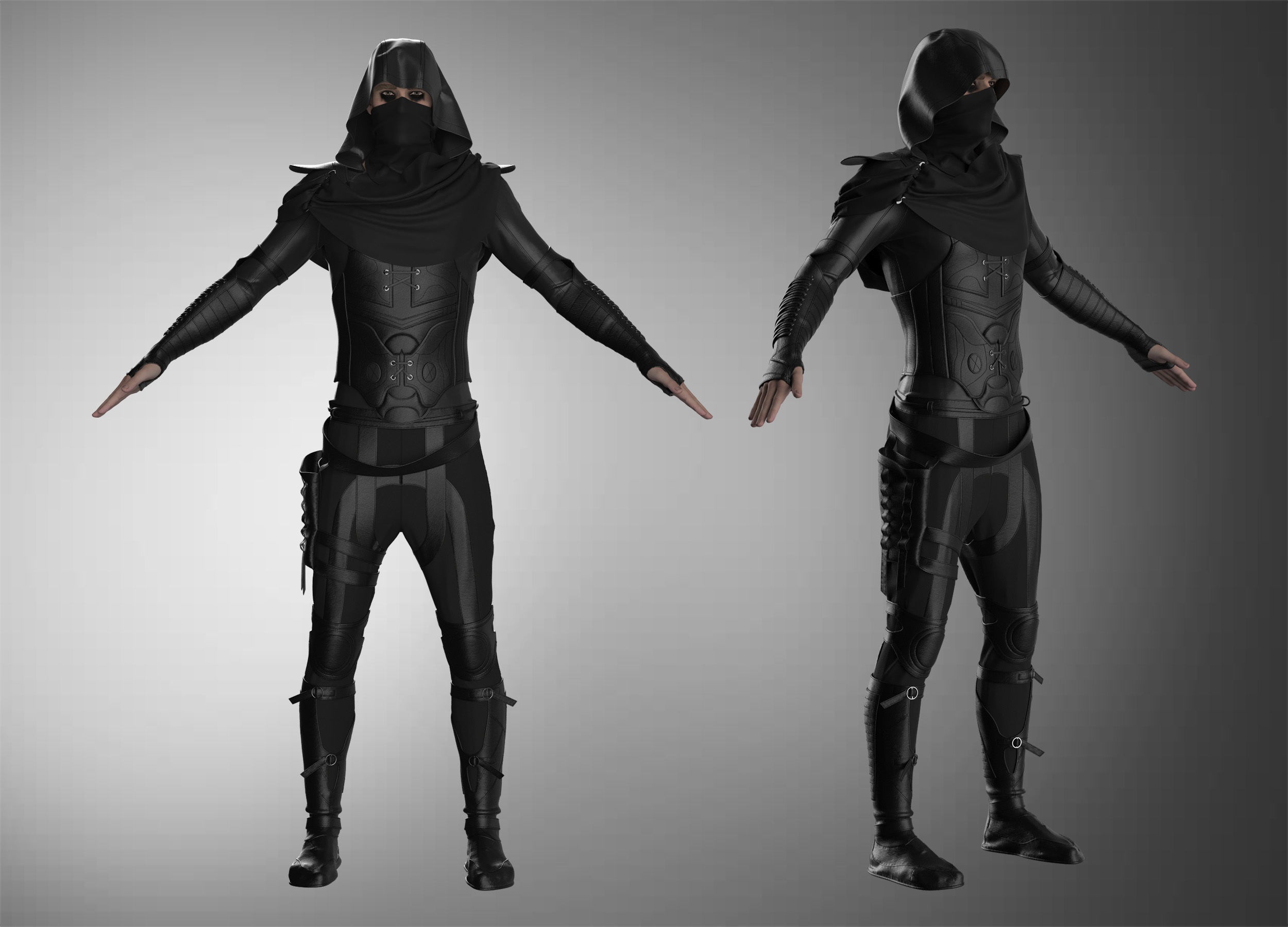 Assassin star wars ninja 3D model_21