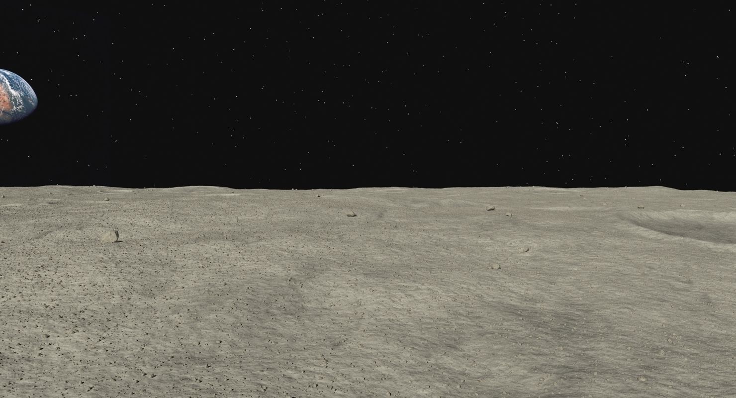 Moon Surface 2 3D model_2