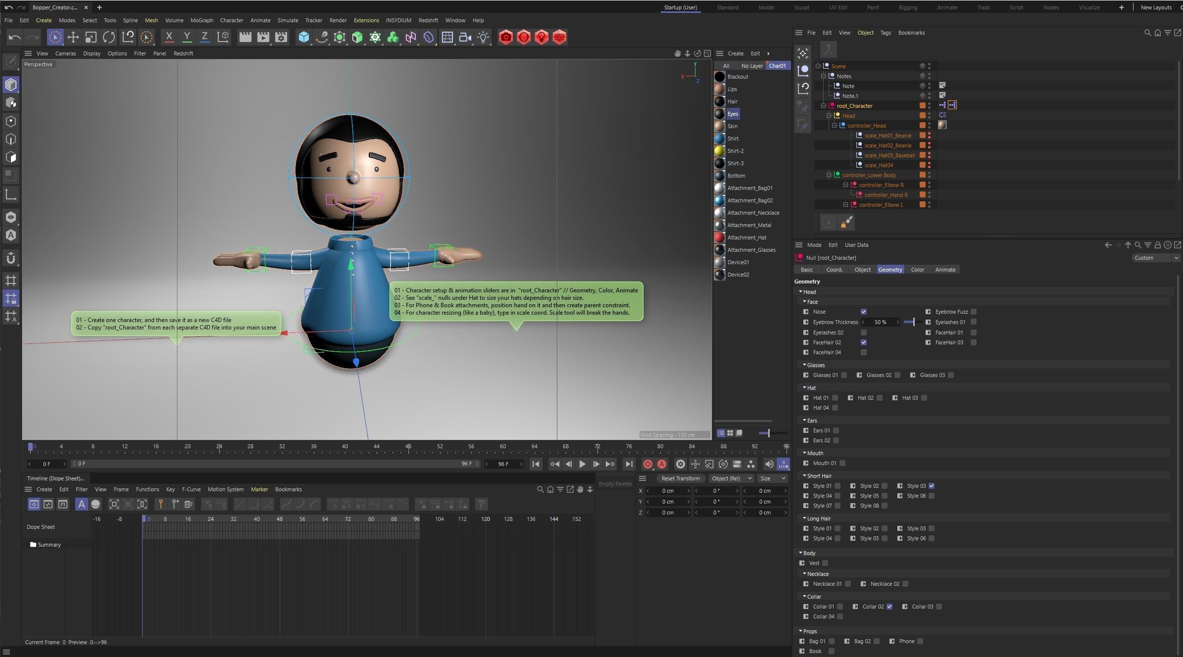 Boppers - Character Creator for Cinema 4D 3D model_2