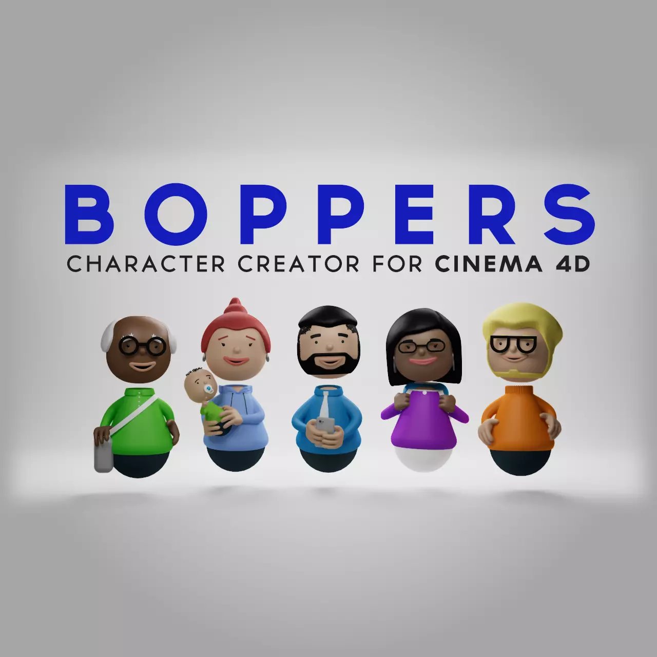 Boppers - Character Creator for Cinema 4D 3D model_0