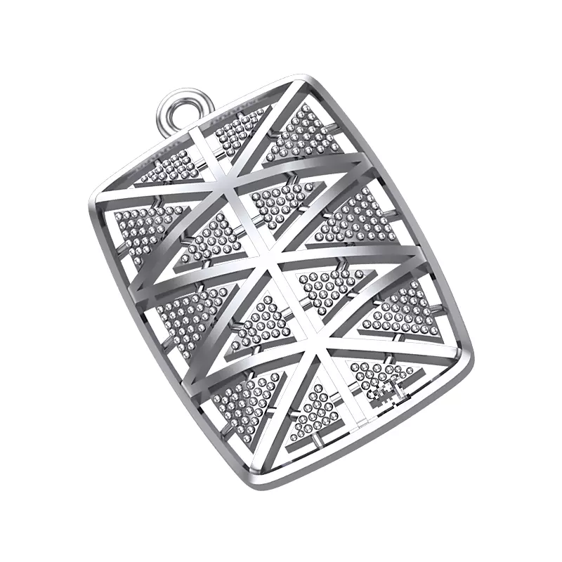 pendant geometry triangles  3D print model_0