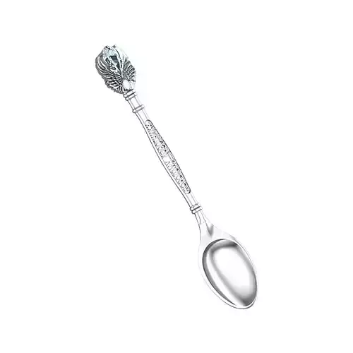 Teaspoon with wings and stone