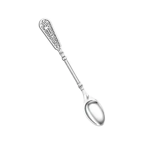 Silver teaspoon with a cross