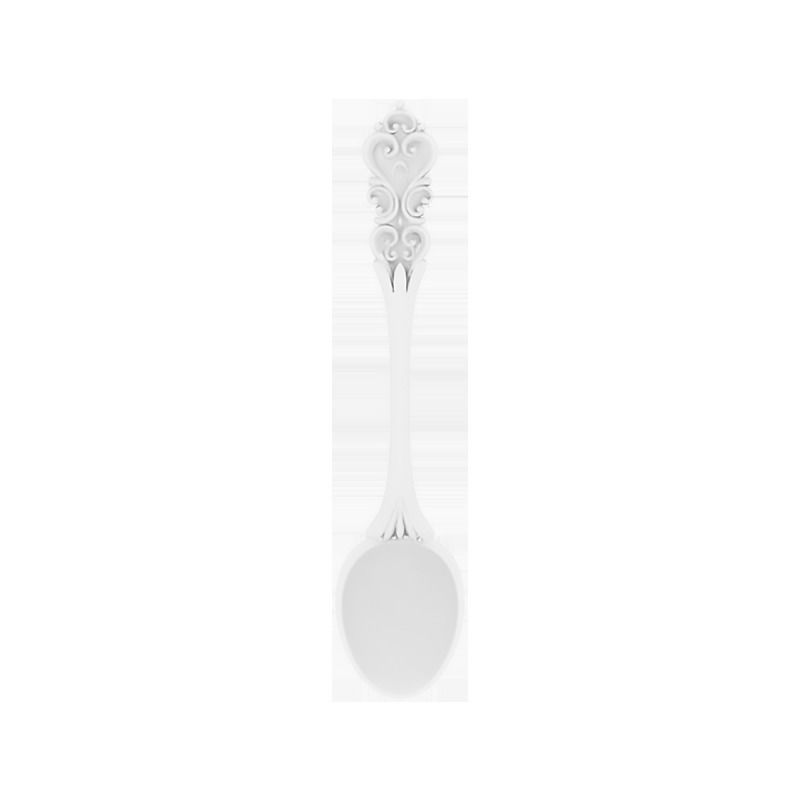 Teaspoon with floral ornament 3D print model_2