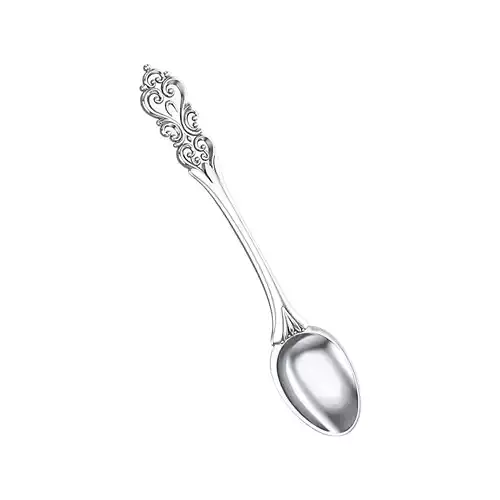 Teaspoon with floral ornament