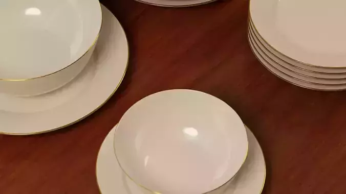 Elegant bowls and plates
