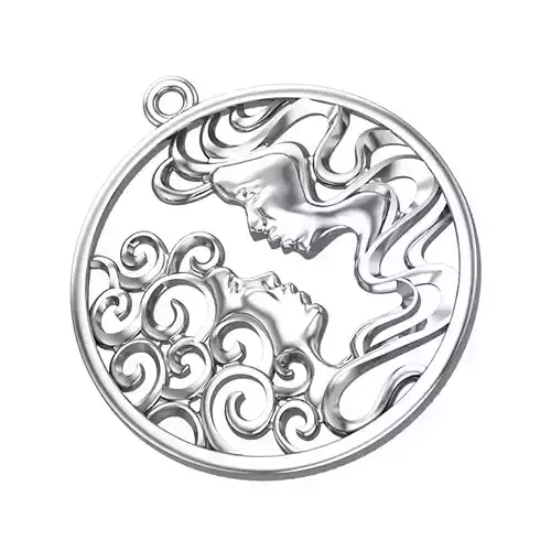 Pendant Zodiac sign Gemini girls
