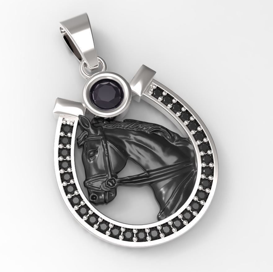 Horseshoe Pendant 3D print model_2