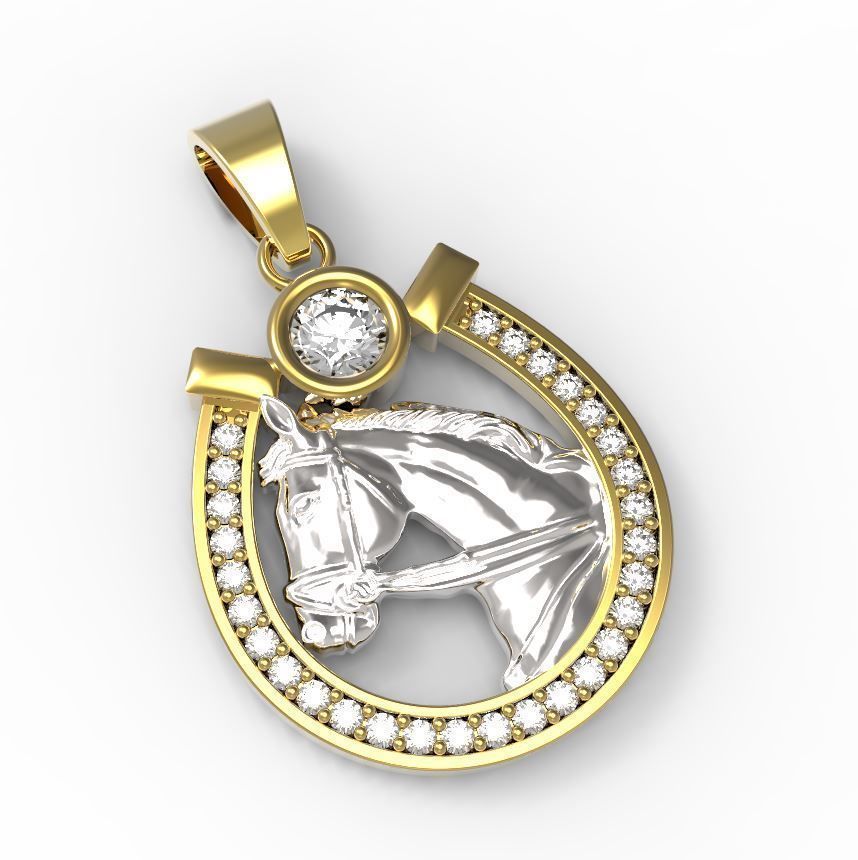 Horseshoe Pendant 3D print model_1